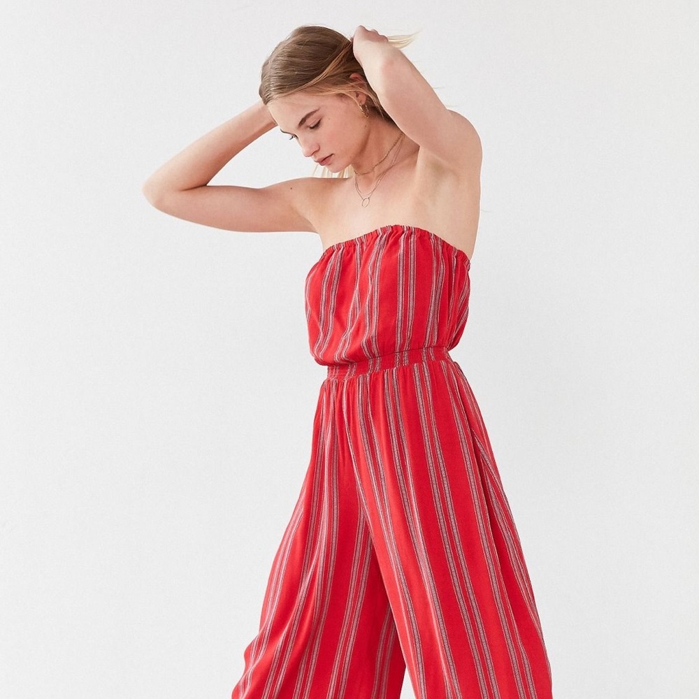 Red Stripes Urban Outfitters Jumpsuit